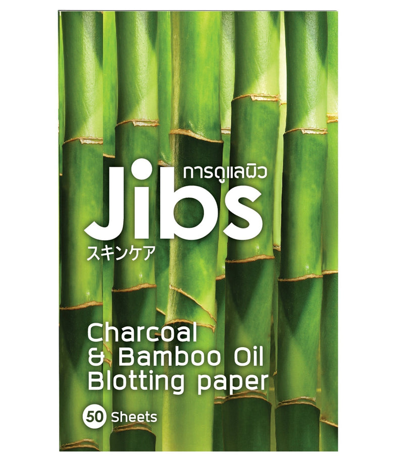 [Australia] - Jibs Charcoal & Bamboo Oil Blotting Paper -50 Premium Quality Facial Oil Absorbing Sheets-Make Up Proof Face Blotter Tissue For Oil Control -Natural Enriched Skin Care Formula To Preven 