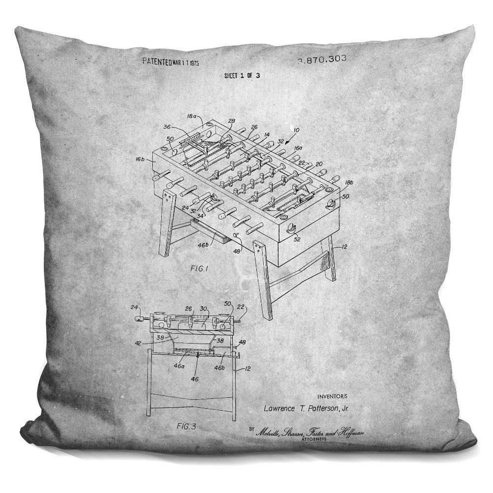[Australia] - LiLiPi Table Soccer Blueprint Decorative Accent Throw Pillow 