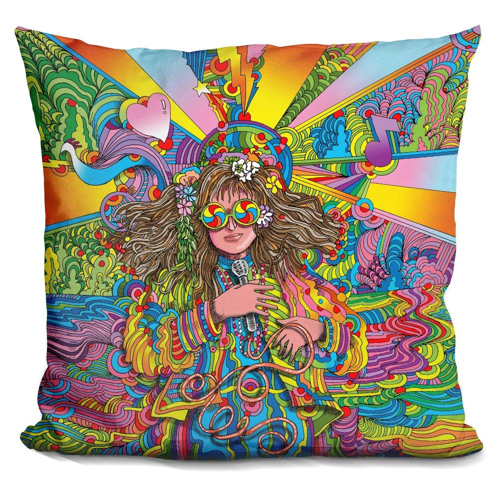 [Australia] - LiLiPi Hippie Chick Swril Glasses Decorative Accent Throw Pillow 