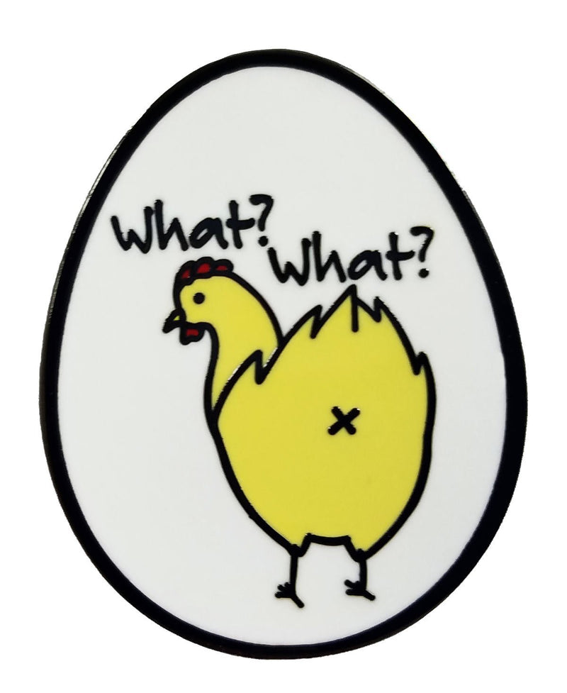 [Australia] - Dark Spark Decals What What, Chicken Butt 1.25" Enamel Pin - Great Gift 