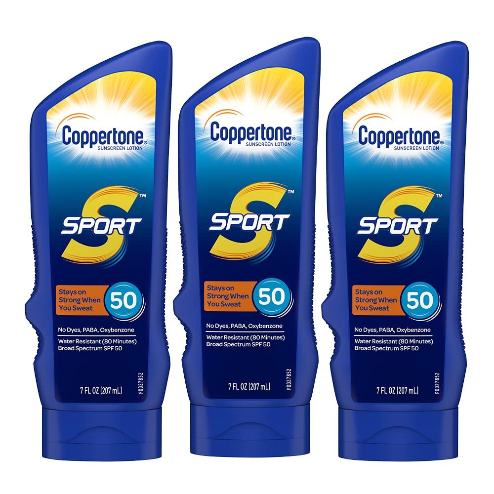 [Australia] - Coppertone SPORT Sunscreen Lotion Broad Spectrum SPF 50 Multipack (7 Fluid Ounce Bottle, Pack of 3) 