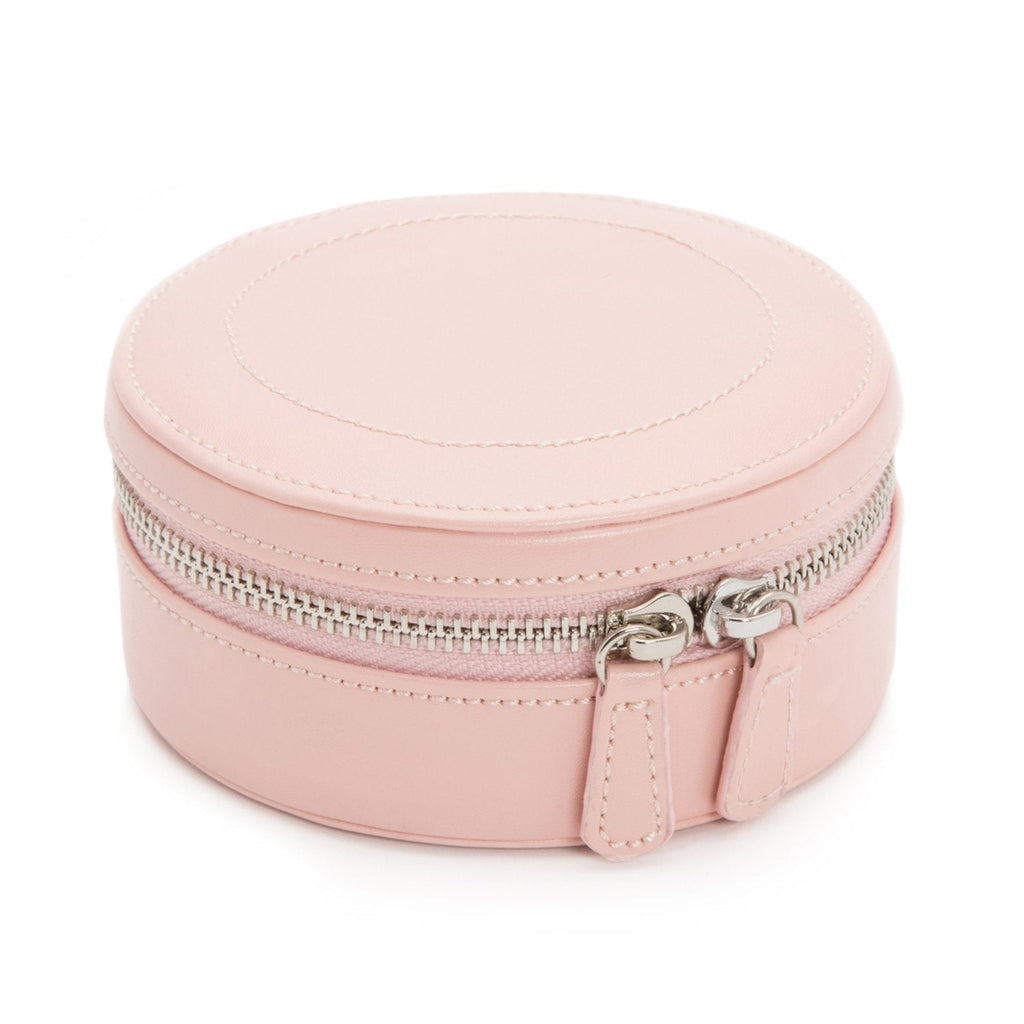 [Australia] - WOLF 392315 Sophia Mini Zip Case Jewelry Box, Rose Quartz 