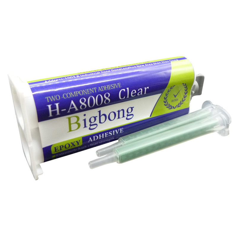 [Australia] - Bigbong Epoxy Adhesive 50ml 2-Part Transparent Epoxy Glue Adhesive Granite Marble Tile Bonding Concrete Wood Plastic Joining 1:1 Mix Ratio Two-Part Epoxy AB Glue Two-Component & 2pcs Mixing Nozzles 
