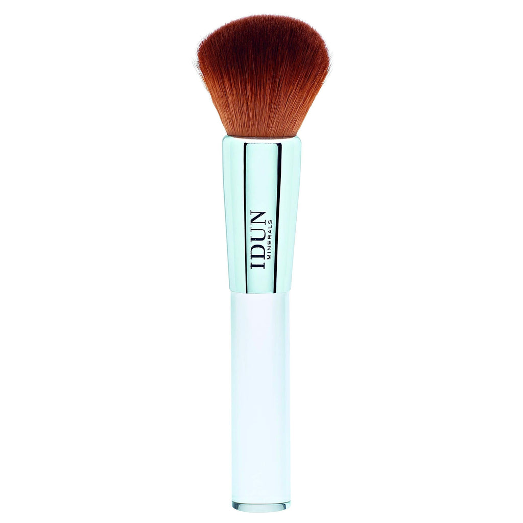 [Australia] - IDUN Minerals Kabuki Face Brush - Blend & Buff Powder Foundation For A Smooth & Flawless Finish - Premium Quality Synthetic Taklon Bristles - 100% Vegan, Hypoallergenic, Cruelty Free - No Shedding 