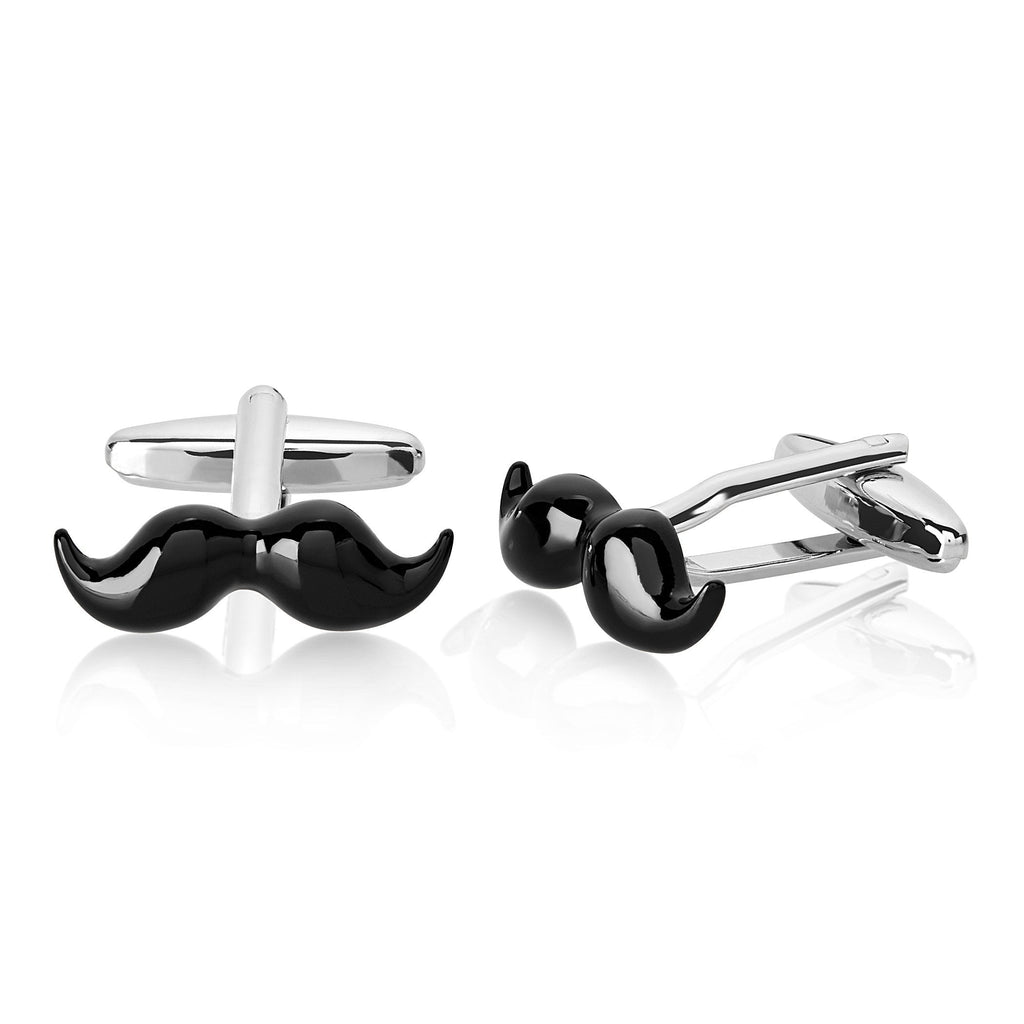 [Australia] - West Coast Jewelry | Crucible Men's High Polished Mustache Cuff Links 