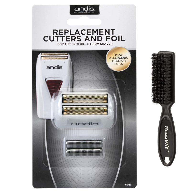 [Australia] - Andis Pro Shaver No.17155 Replacement Titanium Foil Assembly and Inner Cutters, With a Bonus BeauWis Blade Brush 