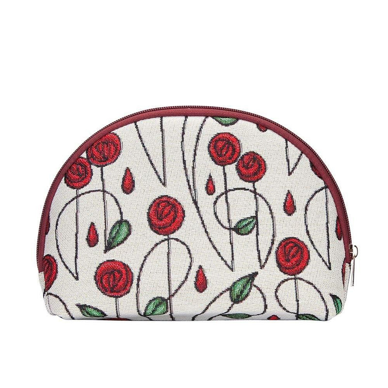 [Australia] - Signare Tapestry cosmetic bag makeup bag for Women with Charles Rennie Mackintosh Rose Design (COSM-RMSP) 