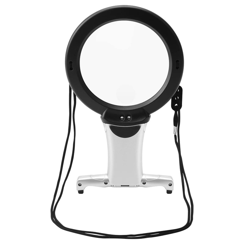 [Australia] - Reading Magnifier, Hands Free Neck Wear Handheld Large Lighted Magnifying Glass Desktop Magnifier with LED Light for Close Work, Reading, Sewing, Cross Stitch, Inspection, Repair, Crafts size 1 