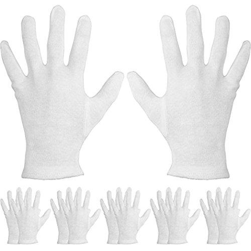 [Australia] - Mudder 6 Pairs Cosmetic Gloves Hand Spa Gloves for Moisturizing, White (M Size) Medium 