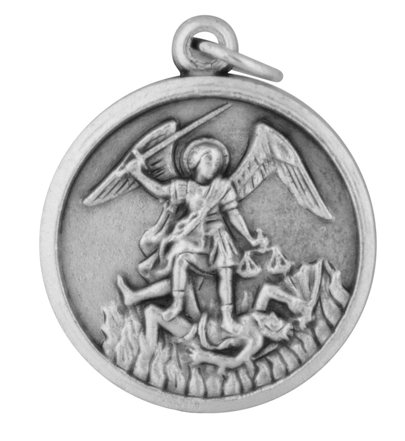 [Australia] - Venerare Round Saint Michael Medal, 7/8" No Chain 
