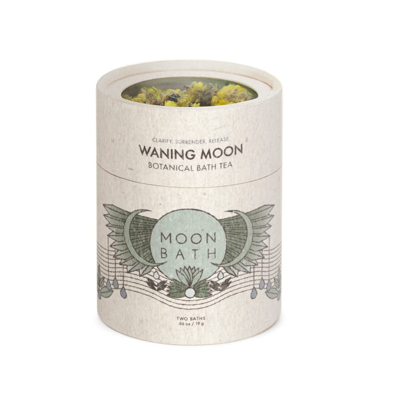 [Australia] - Waning Moon Botanical Bath Tea | Herbal Ayurvedic Bath Soak for Detox & Release w/ Peppermint, Rosemary & Helichrysum. Organic & Natural Body Care. for Kapha Dosha. Loose Leaf Flowers. 2 Baths 