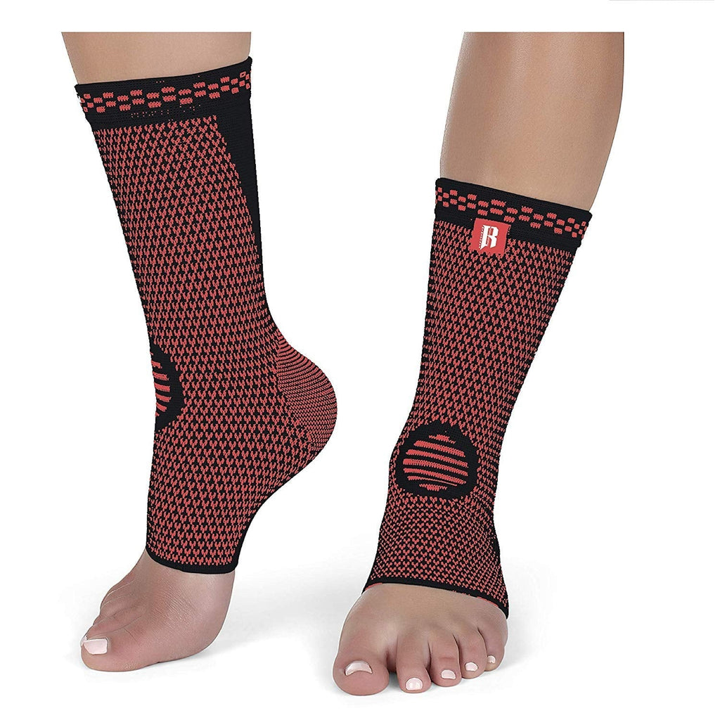 [Australia] - Plantar Fasciitis Ankle Brace RIMSports - Ideal Ankle Compression Sleeve for Ankle Support Achilles Tendon Support - Provides Superior Ankle Support -Best Brace Compression Ankle Sleeve (Red, XL) Red 