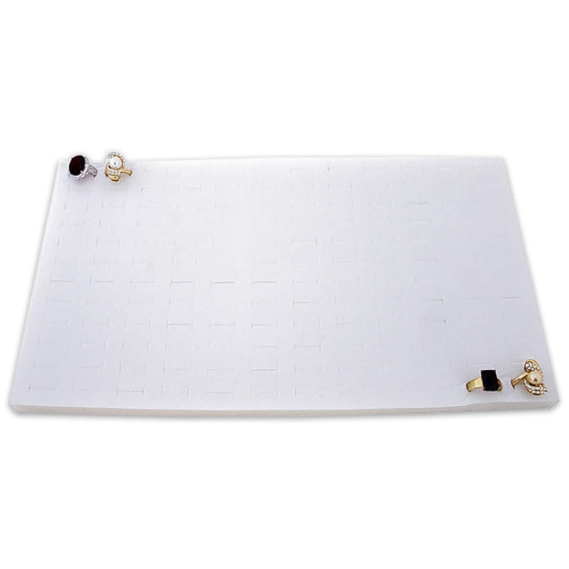 [Australia] - The Display Guys ~ 6pcs Deluxe White Velvet Ring Foam 144 Slot Jewelry Travel Ring Insert Display Pad Holder 