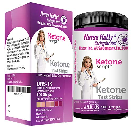 [Australia] - Nurse Hatty - Keto Strips – Fresh – USA-Made – High-Performance for Ketogenic Diet (100ct. Reg. Length Ketone Test Strips) 