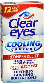 [Australia] - Clear Eyes Cooling Comfort Redness Relief Eye Drops - 0.5 oz, Pack of 5 