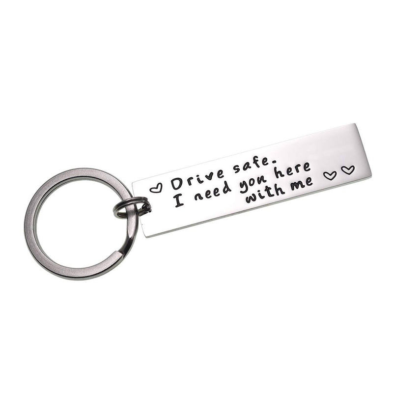 [Australia] - LParkin Drive Safe Keychain I Need You Here with Me Trucker Husband Gift for Husband dad Gift Valentines Day Stocking Stuffer 