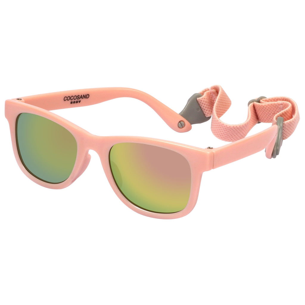 [Australia] - COCOSAND Baby Sunglasses with Strap Pink 