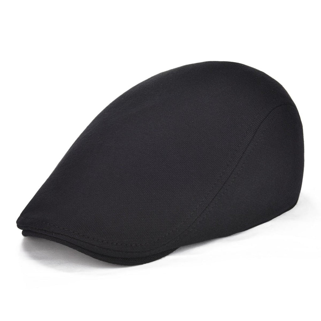 [Australia] - VOBOOM Men's Cotton Flat Ivy Gatsby Newsboy Driving Hat Cap Black 