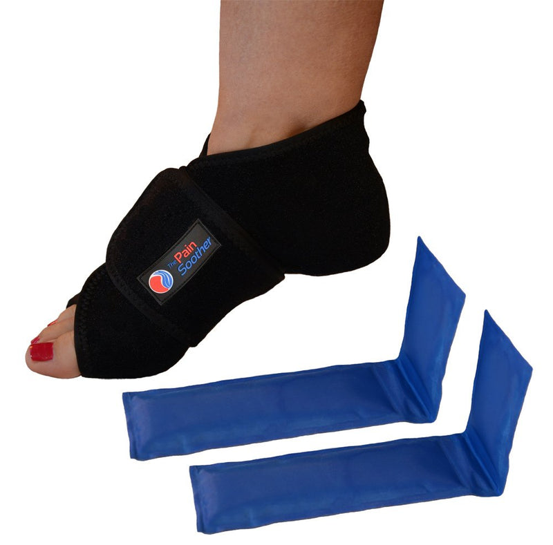 [Australia] - Reusable Hot Foot & Cold Ice Pack Wrap for Plantar Fasciitis, Heel Spurs, Arch Pain, Sore Feet, Swelling - Extra Gel Pack Included (Large) HSA or FSA Eligible Large (Pack of 1) 