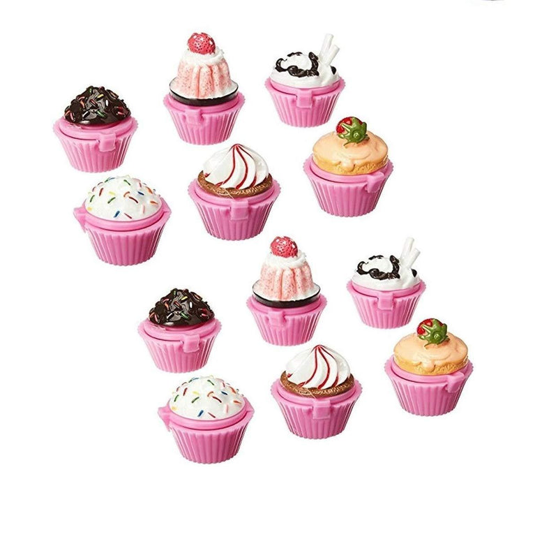 [Australia] - Ifavor123 Cupcake Lip Gloss Lip Balm Set Assorted Designs Birthday Party Favors (12) 12 
