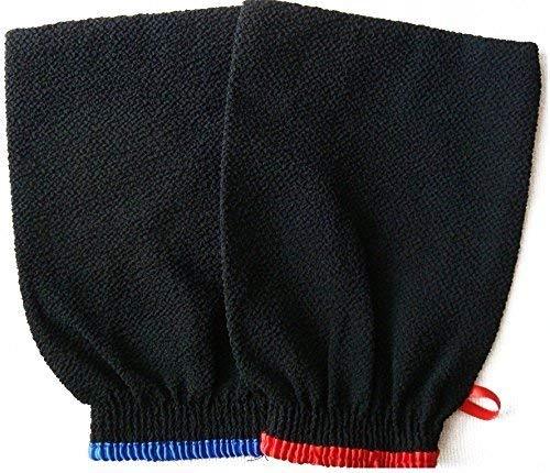 [Australia] - Premium Quality Exfoliating Gloves A Set Of 2 Body Scrub Gloves For Men And Women.Best Bath Shower Sauna Hammam Dead Skin Cells remover,Self Tan Removal Kessa Scrubber Mitt, Improves Blood Circulation 