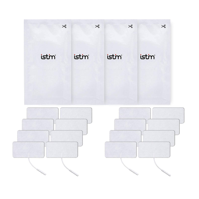 [Australia] - iStim Super Soft 2"x2" TENS Unit Electrodes for TENS Massage EMS - 100% Japanese Gel (2"x4" - 16 Pieces) 
