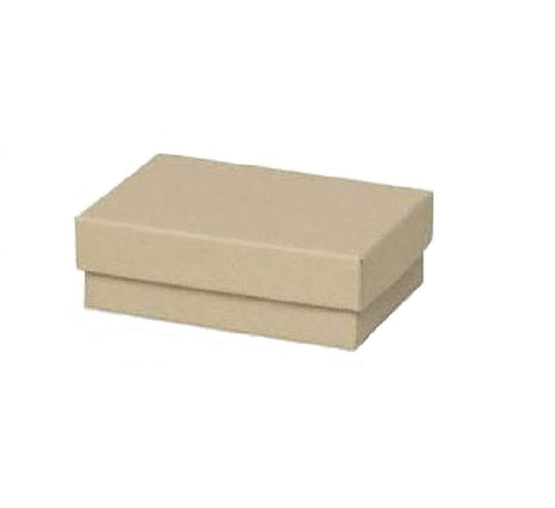 [Australia] - RJ Displays- 25 Pack Cotton Filled Brown Kraft Jewelry Box for Pendant, Charm, Bracelet, Anklet, Ring, Earring, Necklace Chain Jewelry and Small Gift 2 5/8" x 1 1/2" x 1" (67 x 40 x 25 mm)-Size #21 