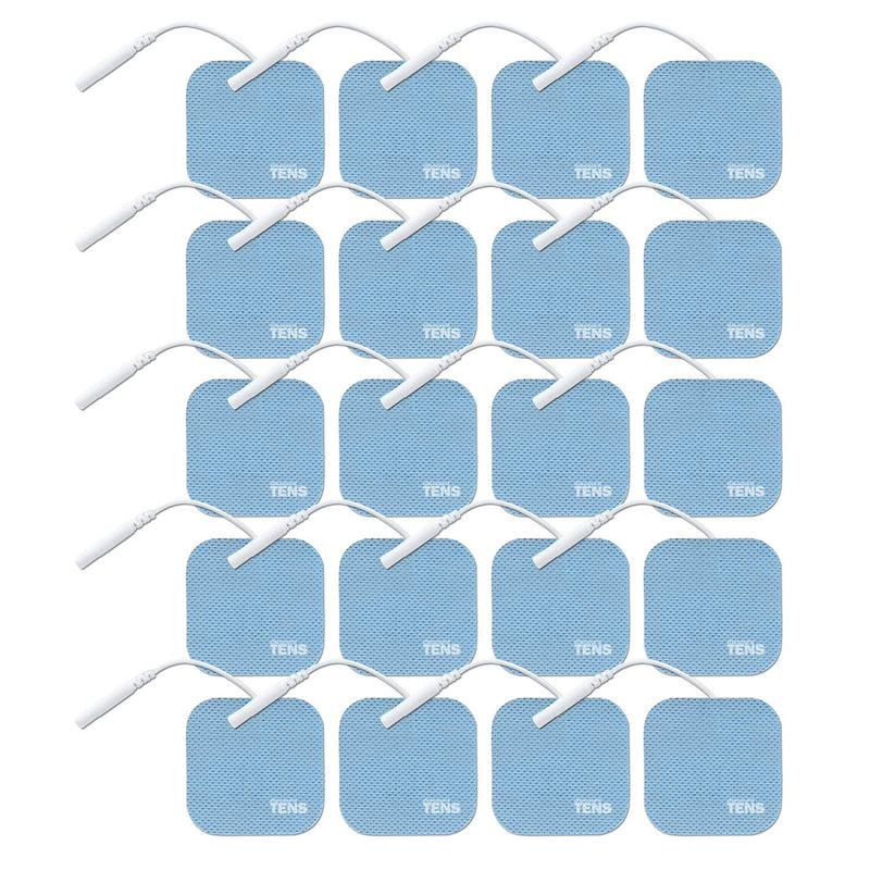 [Australia] - TENS Wired Electrodes Compatible with HealthMateForever, 2 inch x 2 inch Premium HealthMate Compatible Replacement Pads for TENS Units, Discount TENS Brand (2 inch x 2 inch 20 Pack) 