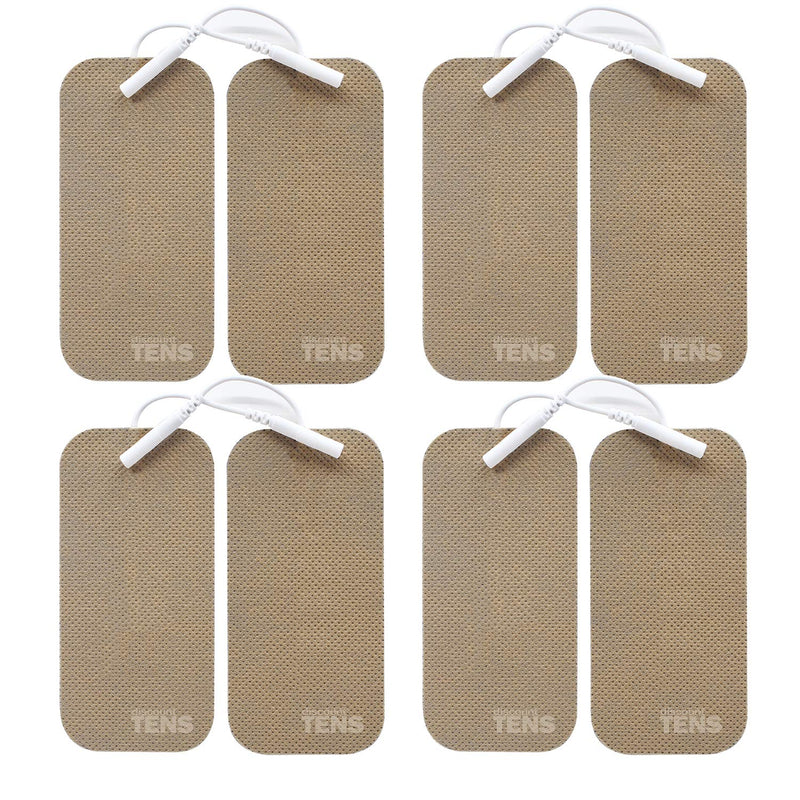 [Australia] - TENS Wired Electrodes Compatible with TENS 7000, Premium Replacement Pads for TENS Units, Discount TENS Brand (2in x 4in, 8 Pack) 