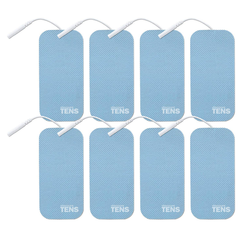 [Australia] - TENS Wired Electrodes Compatible with HealthMateForever, 8-2 inch x 4 inch Premium HealthMate Compatible Replacement Pads for TENS Units, Discount TENS Brand (2 inch x 4 inch 8 Pack) 