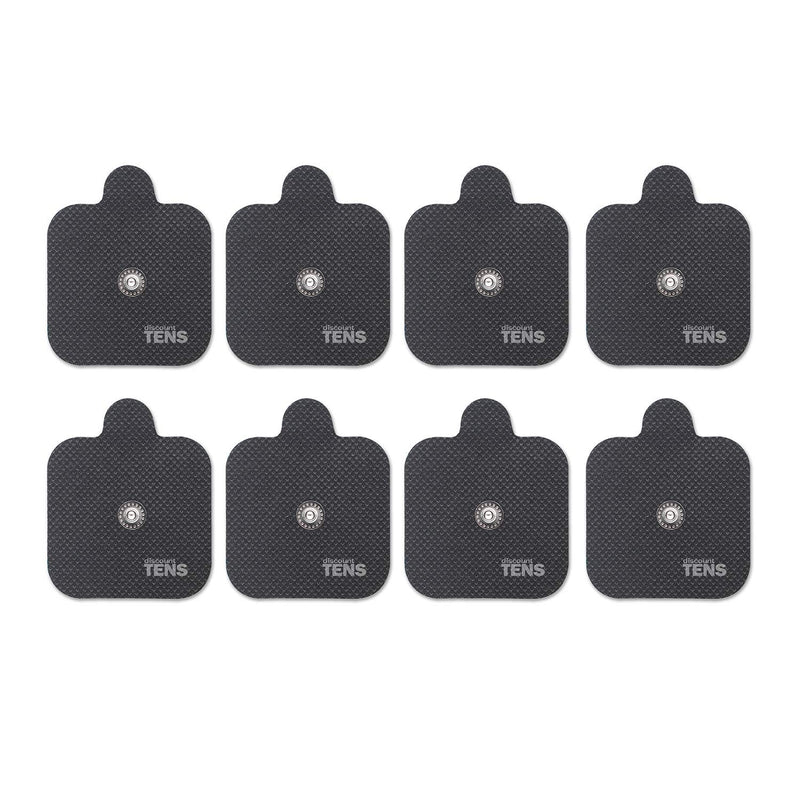 [Australia] - Discount TENS, Compex Easy Snap Compatible TENS Electrodes, 8 Premium Replacement Pads for Compex TENS Units. (2 inch x 2 inch) 2x2 Inch (Pack of 8) 