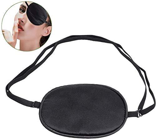 [Australia] - Pure Silk Eye Patch For Adults, Amblyopia Obscure Astigmatism Training Strabismus Correction Black 