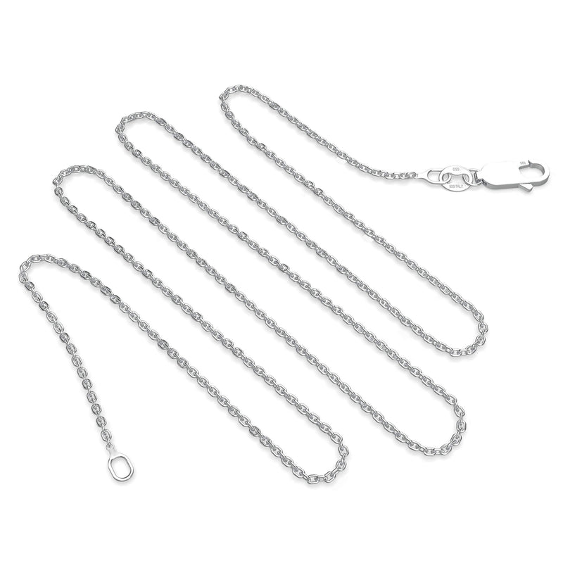 [Australia] - 925 Sterling Silver .8MM Cable Chain Lobster Claw Clasp 16-30" 30.0 Inches .8 MM 