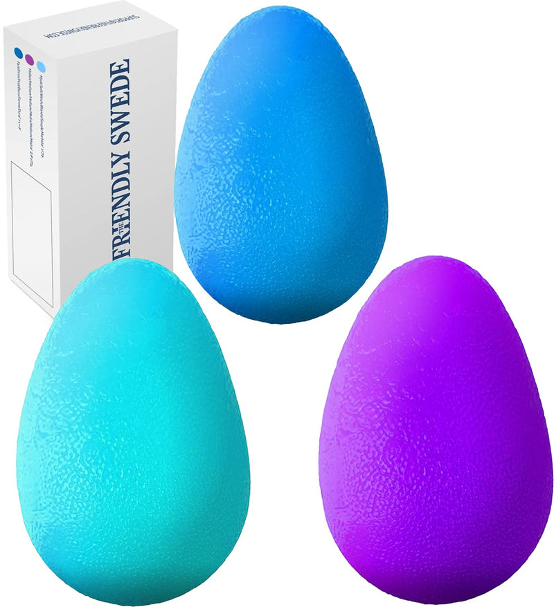[Australia] - The Friendly Swede Stress Balls for Adults and Kids - Hand Grip Strength Trainer, Hand Therapy Squishy Ball, Set of 3 Finger Resistance Exercise Squeezer Extra Small 