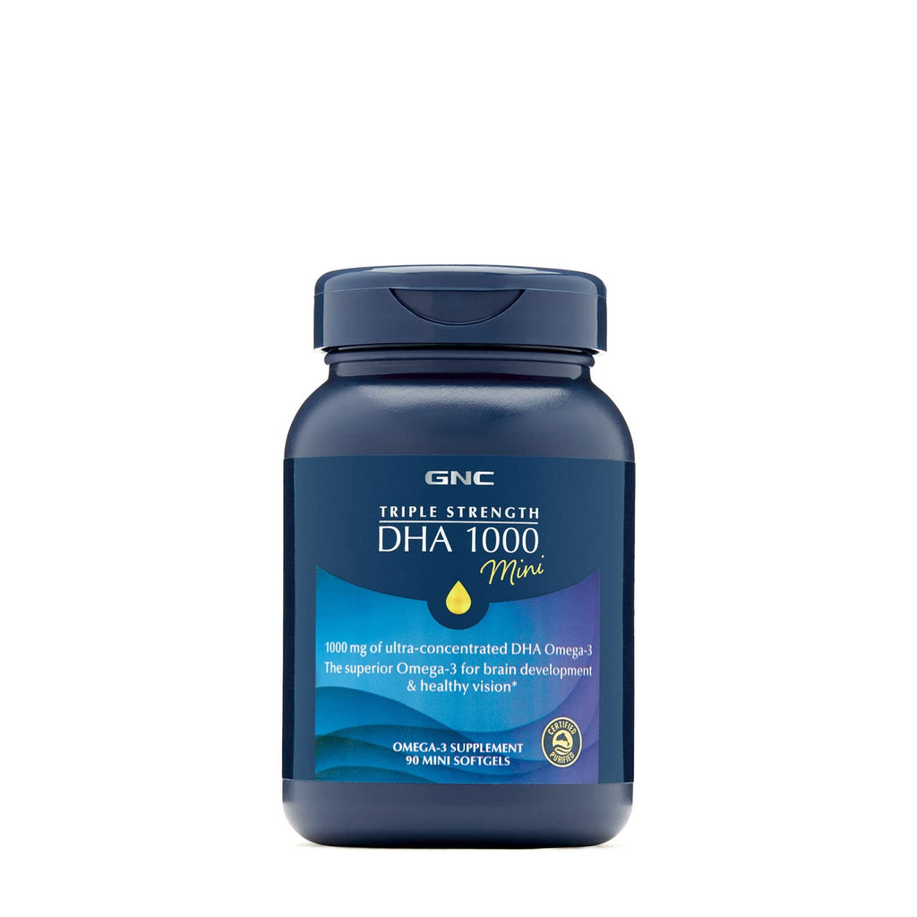 [Australia] - GNC Triple Strength DHA 1000 Mini, 90 Mini Softgels, for Join, Skin, Eye, and Heart Health 