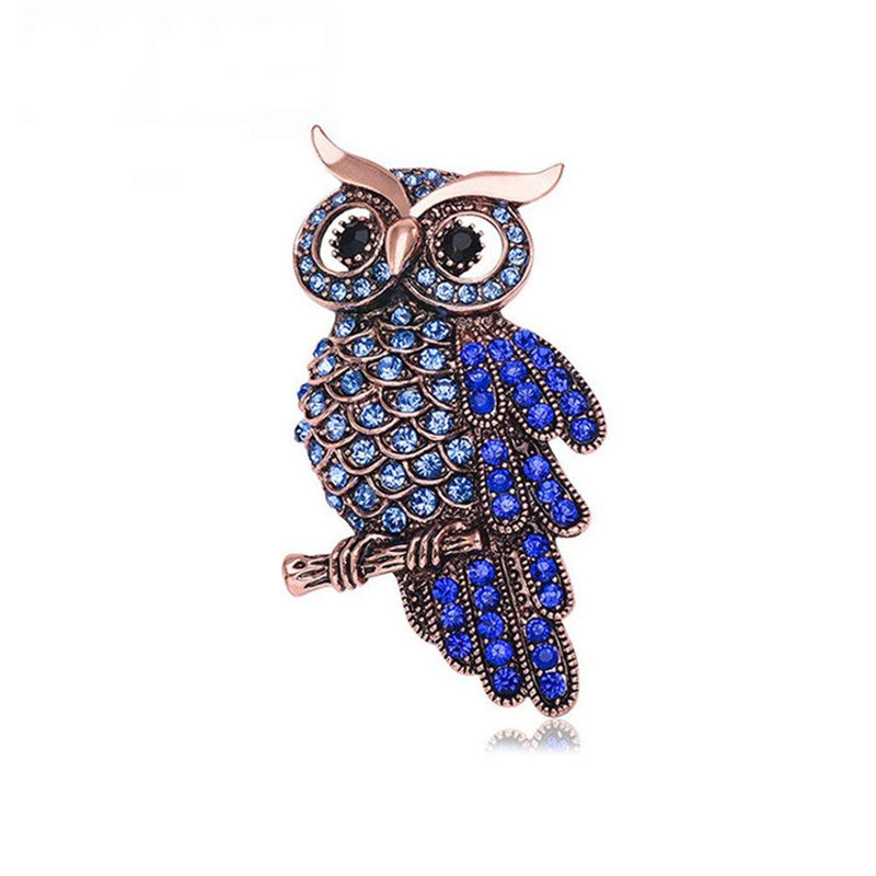 [Australia] - Grtdrm Created Rhinestone Crystal Brooch, Elegant Owl Fashion Pin Gift 