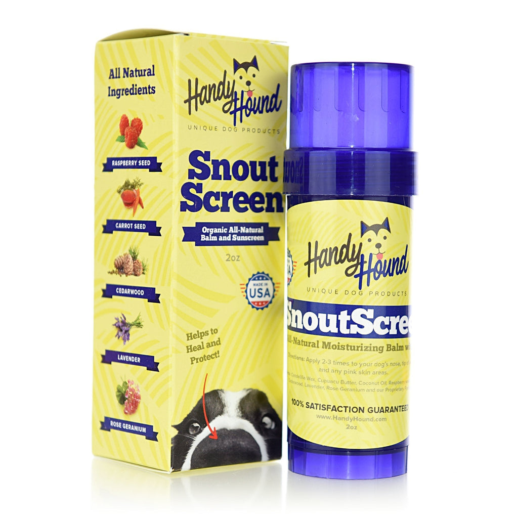 [Australia] - Handy Hound SnoutScreen | Nose Balm | Moisturizing All Natural Pet Balm and Sunscreen Heals Dry, Chapped, Cracked, and Crusty Dog Snout and Protects from Sun and Discourages Insects, 2 oz 