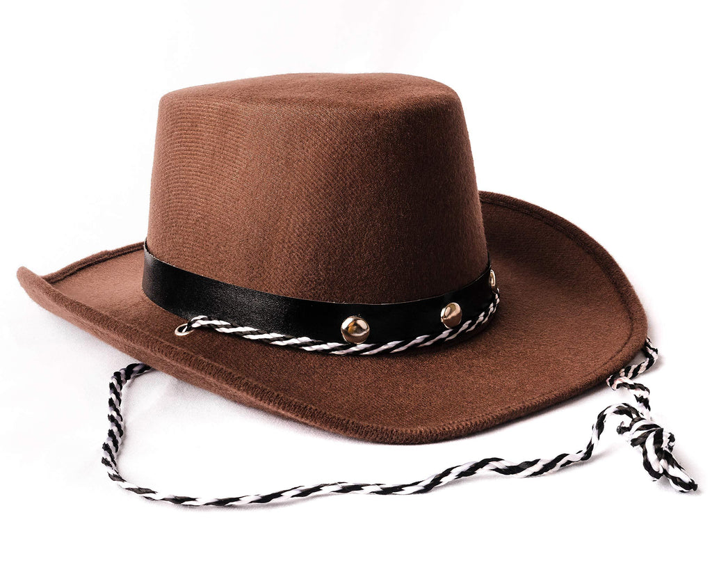 [Australia] - Baby sized Cowboy hat,Baby Cowgirl Hats Brown 1 Piece , Infant Party Cowboy Hats Size Small Cowboy Hats for Toddler - 20” Circumference – One Size Fits Most – Western Cowboy Costume Accessories 