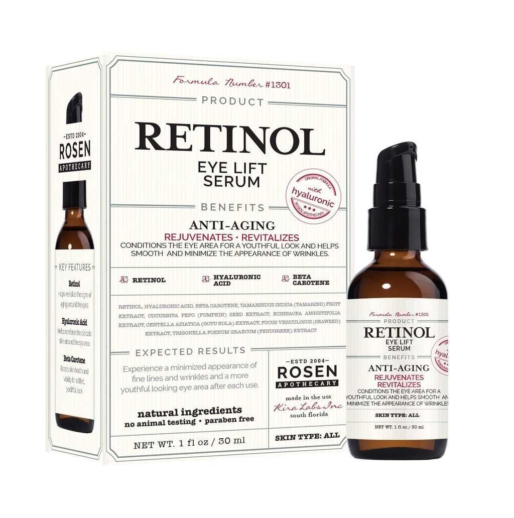 [Australia] - Rosen Apothecary Retinol: Eye Lift Serum with Hyaluronic 1oz / 30ml 