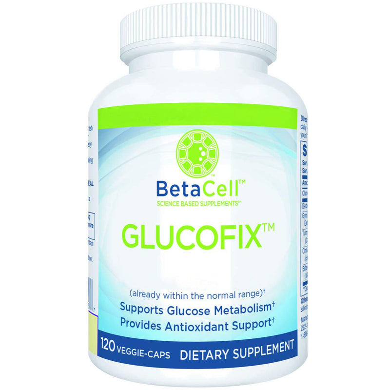 [Australia] - Glucofix Supplement - 120 Vege Caps- 6 Vital Nutrients for Reduced Glucose - Berberine, Cinnamon Pills for Glucose Support 