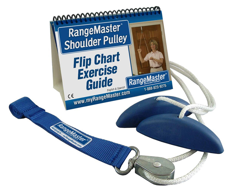 [Australia] - RangeMaster Molded Rubber Handle Shoulder Pulley │ Physical Therapy Tool │ Aids in Recovery and Rehabilitation │ Increases Mobility │ Web Strap Door Attachment 