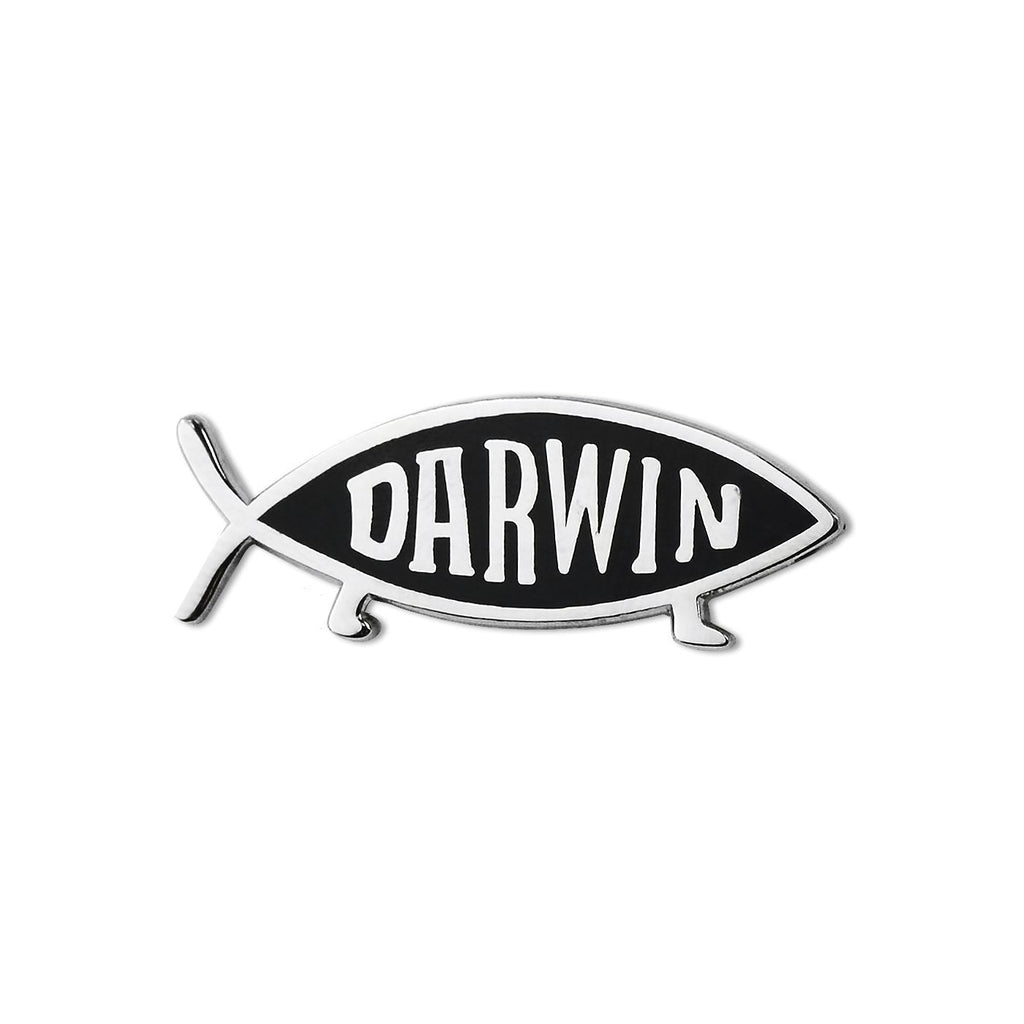 [Australia] - EvolveFISH Darwin Fish Lapel Pin Silver 