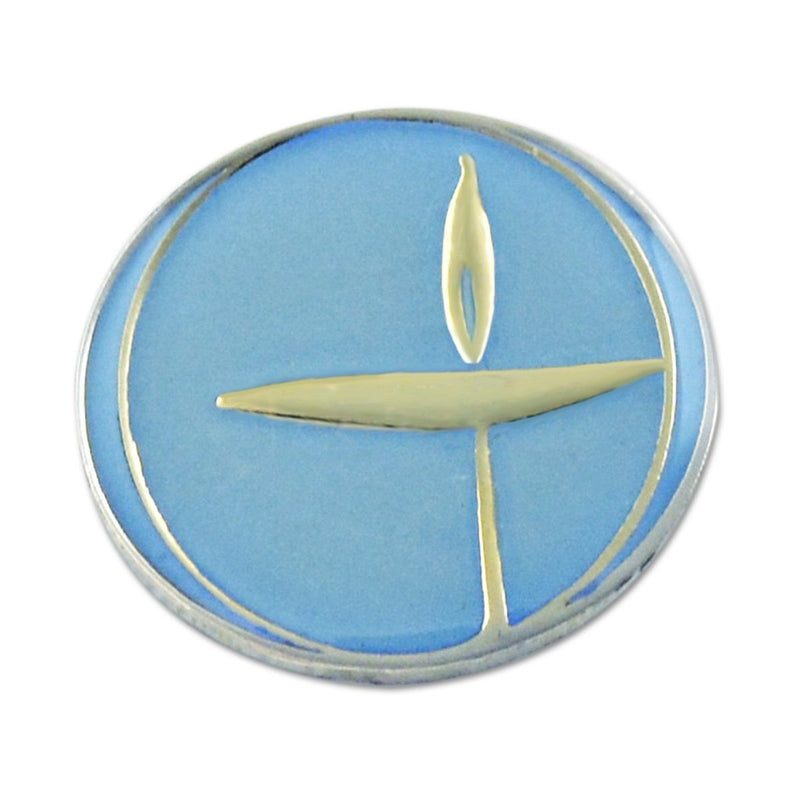 [Australia] - EvolveFISH Unitarian Universalist Lapel Pin Light Blue 