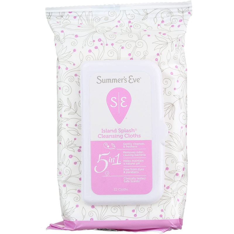 [Australia] - Summers Eve Cleansing Cloths 32 Count Island Splash (2 Pack) 