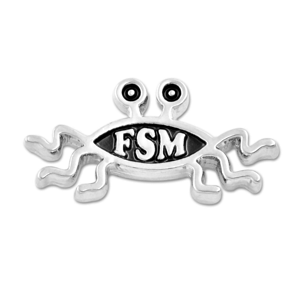 [Australia] - EvolveFISH FSM Flying Spaghetti Monster Lapel Pin Silver 