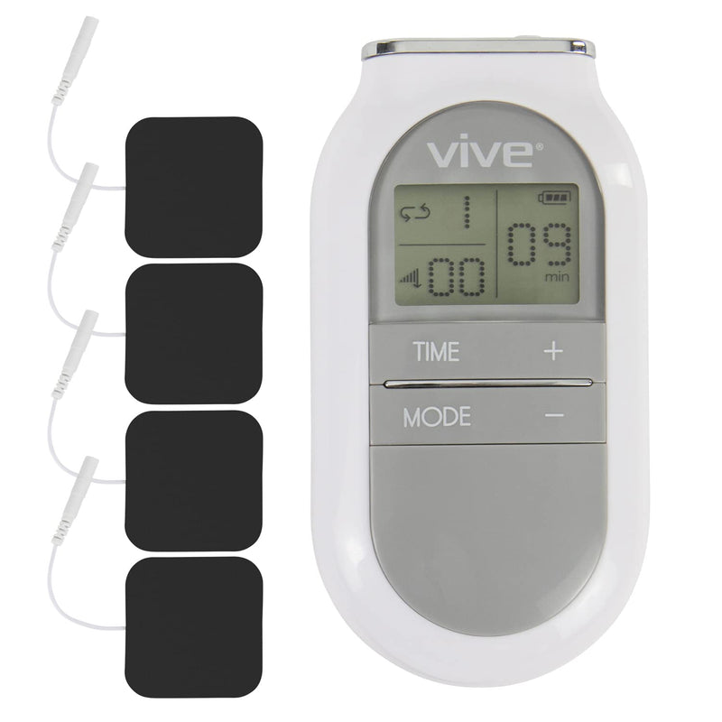 [Australia] - Vive Digital TENs Unit - Portable Muscle Stimulator Electrode Machine Pad Device - Electrotherapy Massager for Neck, Back, Nerve and Sciatica Pain Relief - Personal Electric Home EMS Stim Therapy 