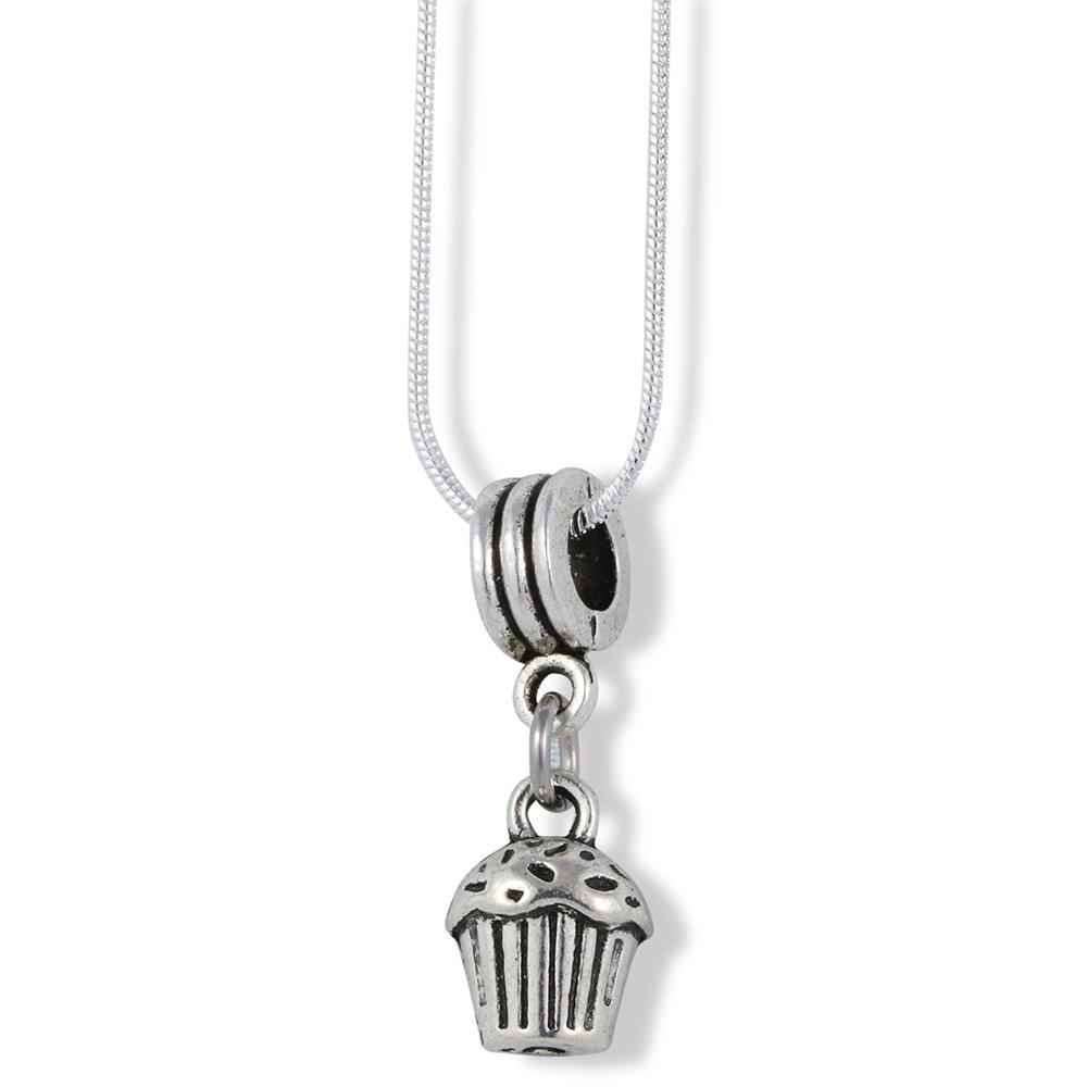 [Australia] - Emerald Park Jewelry Cupcake 3D Charm Snake Chain Necklace 