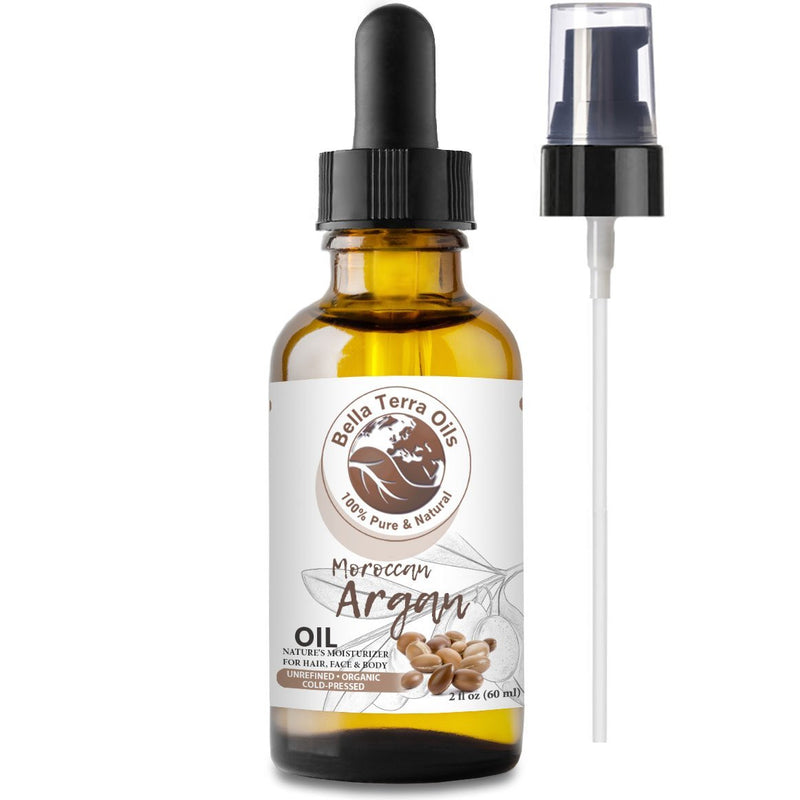 [Australia] - Moroccan Argan Oil. 2oz. Cold-pressed. Unrefined. Organic. 100% Pure. Virgin. Non-comegodenic. Hexane-free. Rejuvenates Skin. Softens Hair. Natural Moisturizer. For Hair, Skin, Beard, Stretch Marks. 
