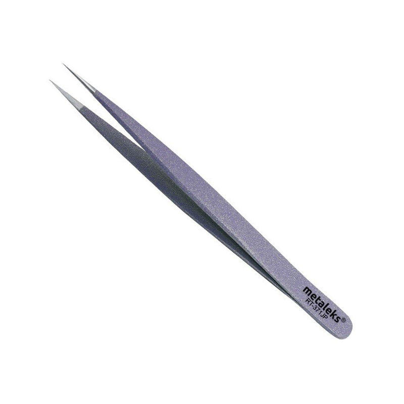 [Australia] - Tweezers for Eyelash Extension Hand Crafted Surgical Stainless Steel Metallic Purple Powder Coated (Supper Straight Tip.) Supper Straight Tip. 