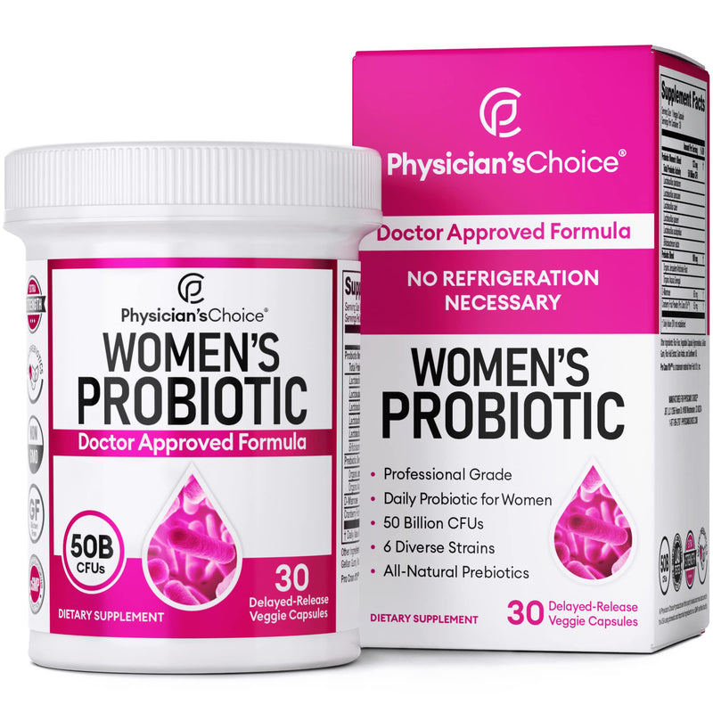 [Australia] - Prebiotics & Probiotics for Women - Science Backed ProCran - Organic Prebiotics, 50 Billion CFU, D-Mannose & Cranberry for Digestive, Immune, Feminine Health, Soy & Dairy Free, 30 Vegan Capsules 1 Month Supply Womens Probiotic 